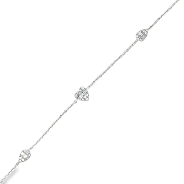 Diamond Heart Chain Bracelet