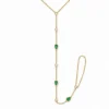 Emerald Hand Chain Bracelet