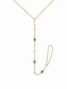 Emerald Hand Chain Bracelet