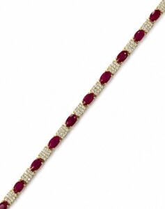 Oval Gemstone Line Bracelet