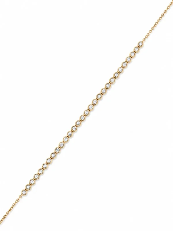Bezel Diamond Chain Bracelet