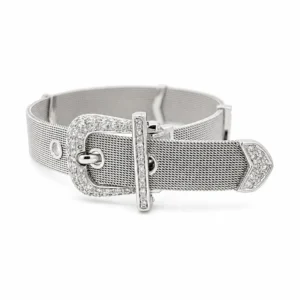 Diamond Buckle Mesh Bracelet