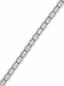 Baguette Diamond Wave Bracelet