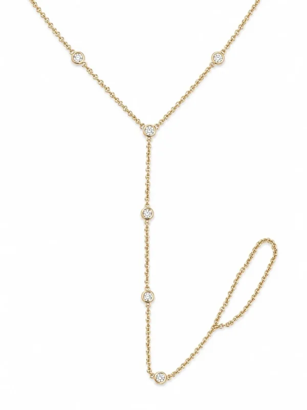 Bezel Diamond Hand Chain