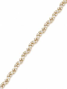 Baguette Diamond Wave Bracelet