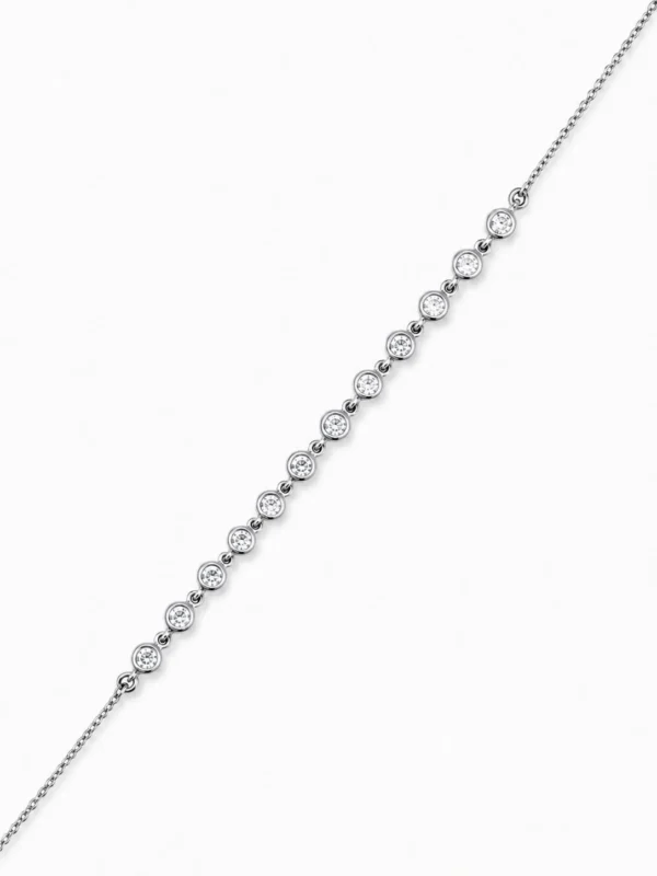 Bezel Diamond Chain Bracelet