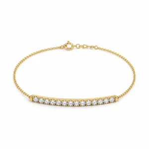 Diamond Bar Chain Bracelet