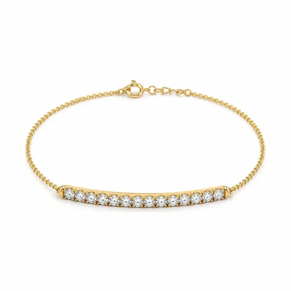 Diamond Bar Chain Bracelet