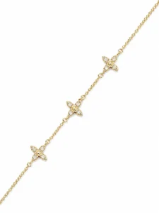 Floral Diamond Station Bracelet
