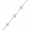 Floral Diamond Chain Bracelet