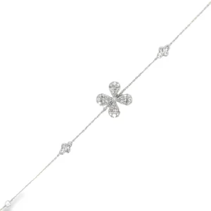 Floral Diamond Chain Bracelet