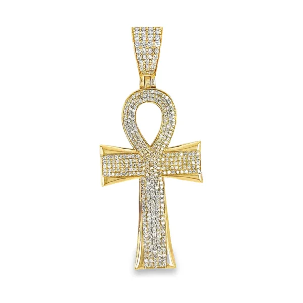 Diamond Ankh Pendant Necklace