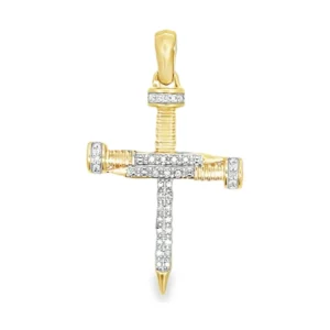 Nail Cross Diamond Pendant