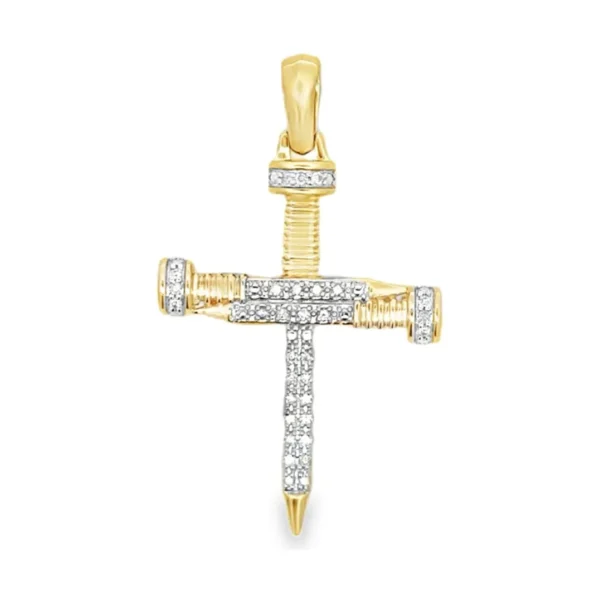 Nail Cross Diamond Pendant