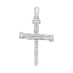 Diamond Nail Cross Pendant