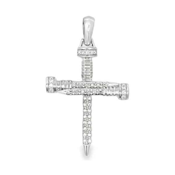Diamond Nail Cross Pendant