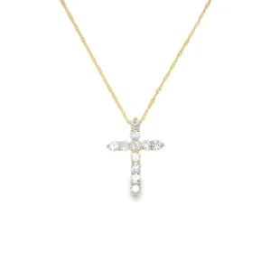 Diamond Cross Pendant Necklace