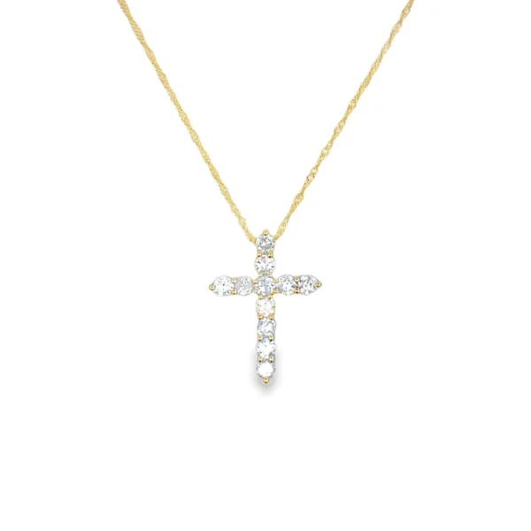 Diamond Cross Pendant Necklace