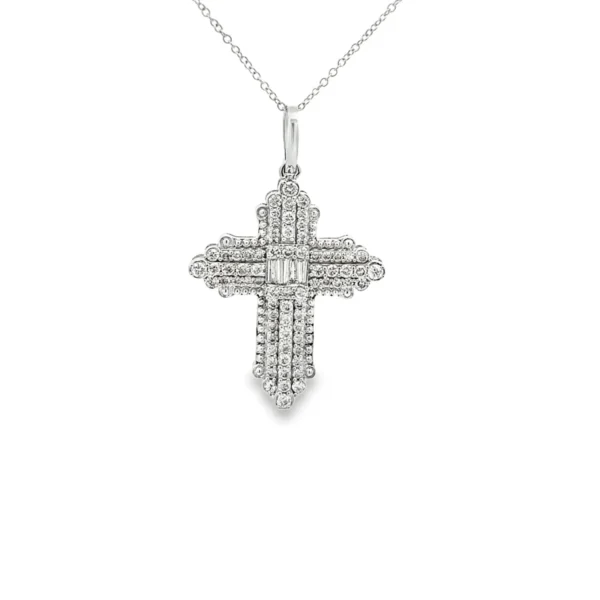 Diamond Cross Pendant Necklace