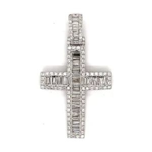 Baguette Diamond Cross Pendant