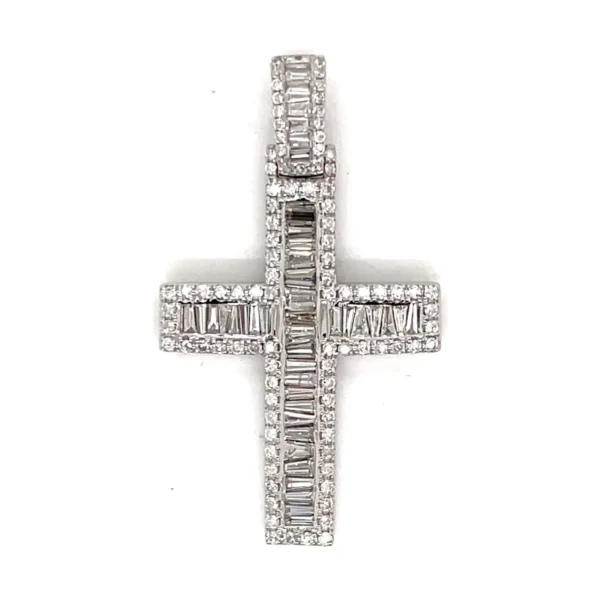 Baguette Diamond Cross Pendant