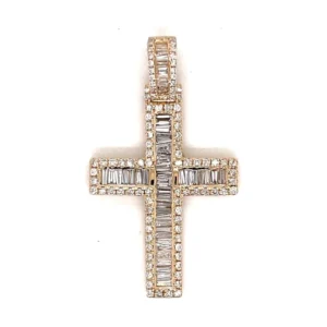 Baguette Diamond Cross Pendant