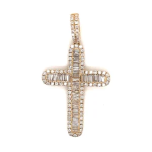 Baguette Diamond Cross Pendant