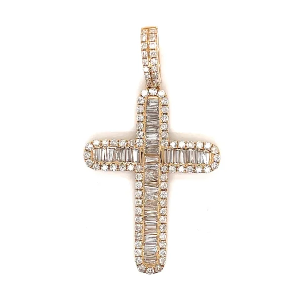 Baguette Diamond Cross Pendant