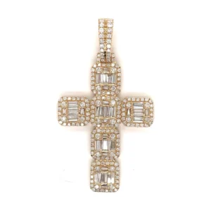 Baguette Diamond Cross Pendant