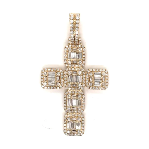 Baguette Diamond Cross Pendant