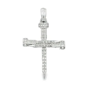 Diamond Nail Cross Pendant
