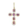 Pink Sapphire Cross Pendant