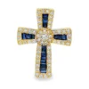 Sapphire Diamond Cross Pendant