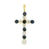 Sapphire Diamond Cross Pendant