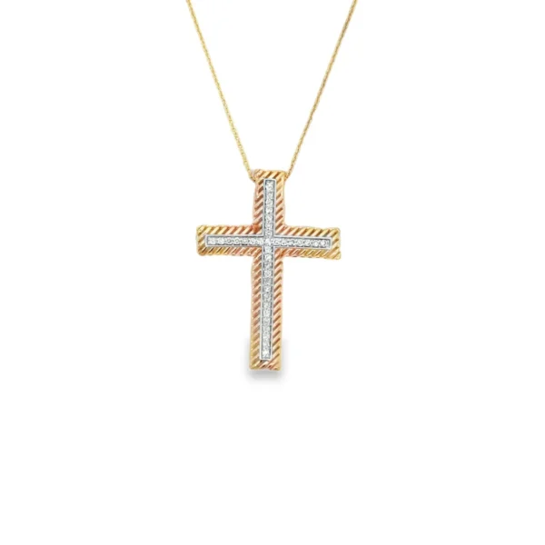 Diamond Cross Pendant Necklace