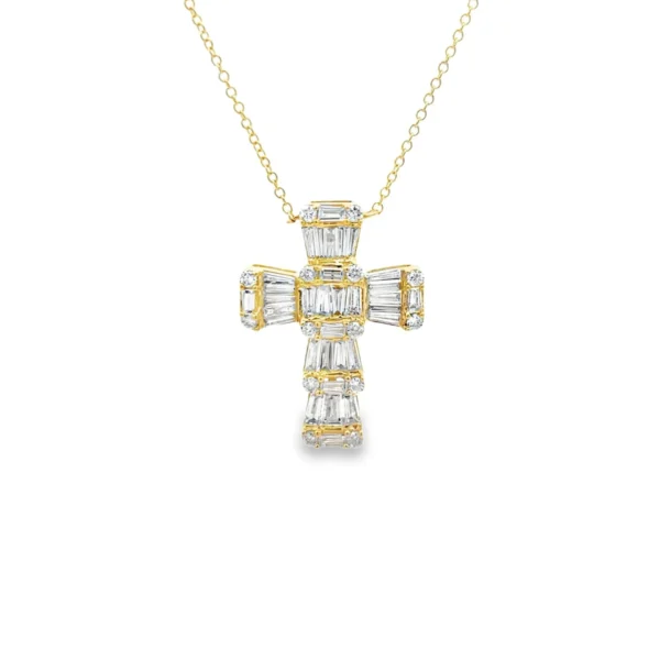 Baguette Diamond Cross Pendant