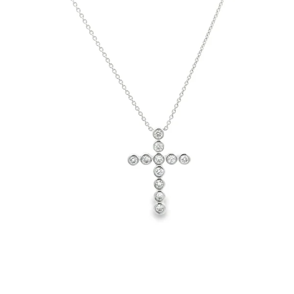 Bezel Diamond Cross Pendant