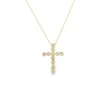 Bezel Diamond Cross Pendant