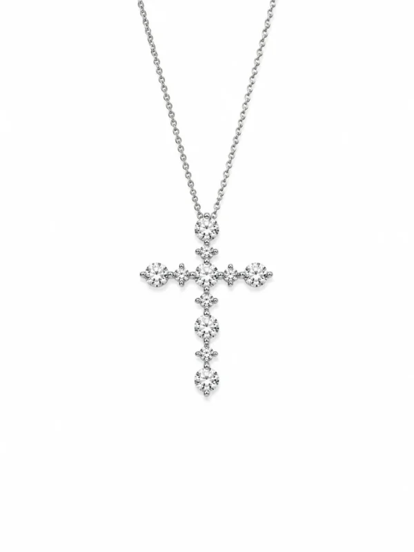Diamond Cross Pendant Necklace