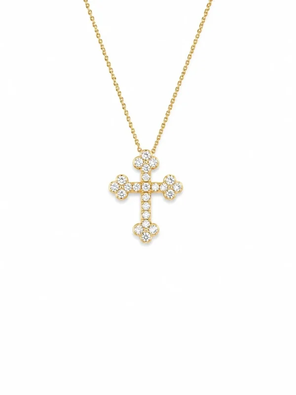 Diamond Cross Pendant Necklace