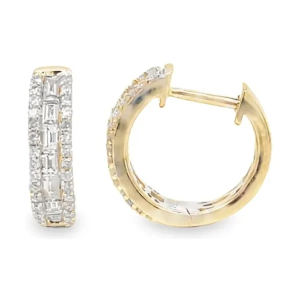 Baguette Diamond Hoop Earrings