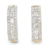 Baguette Diamond Hoop Earrings