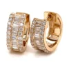 Baguette Diamond Huggie Earrings