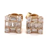 Square Diamond Stud Earrings