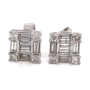 Baguette Diamond Stud Earrings