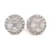 Halo Diamond Stud Earrings