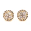 Halo Diamond Stud Earrings