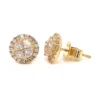 Halo Diamond Stud Earrings