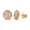 Diamond Cluster Stud Earrings