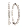 Emerald Diamond Hoop Earrings